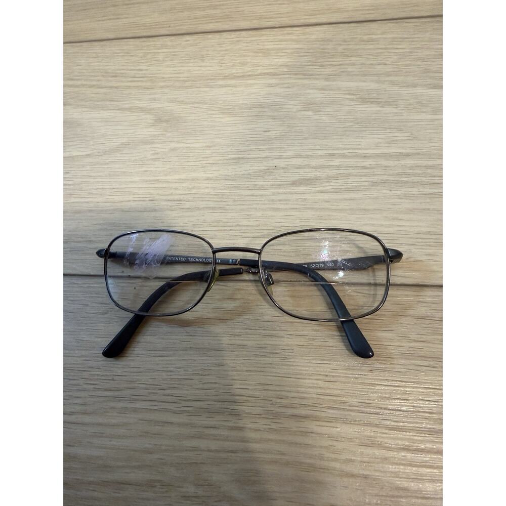 Turboflex Eyeglass Frames Mens Gunmetal Rectangular TF339 52-19-140